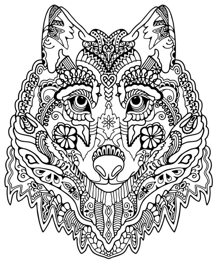 Geometric Elephant Coloring Pages