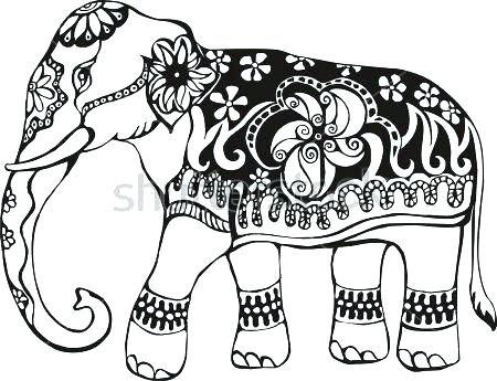 450x345 Elephant Color Page Elephant Coloring Page Pencil And In Color