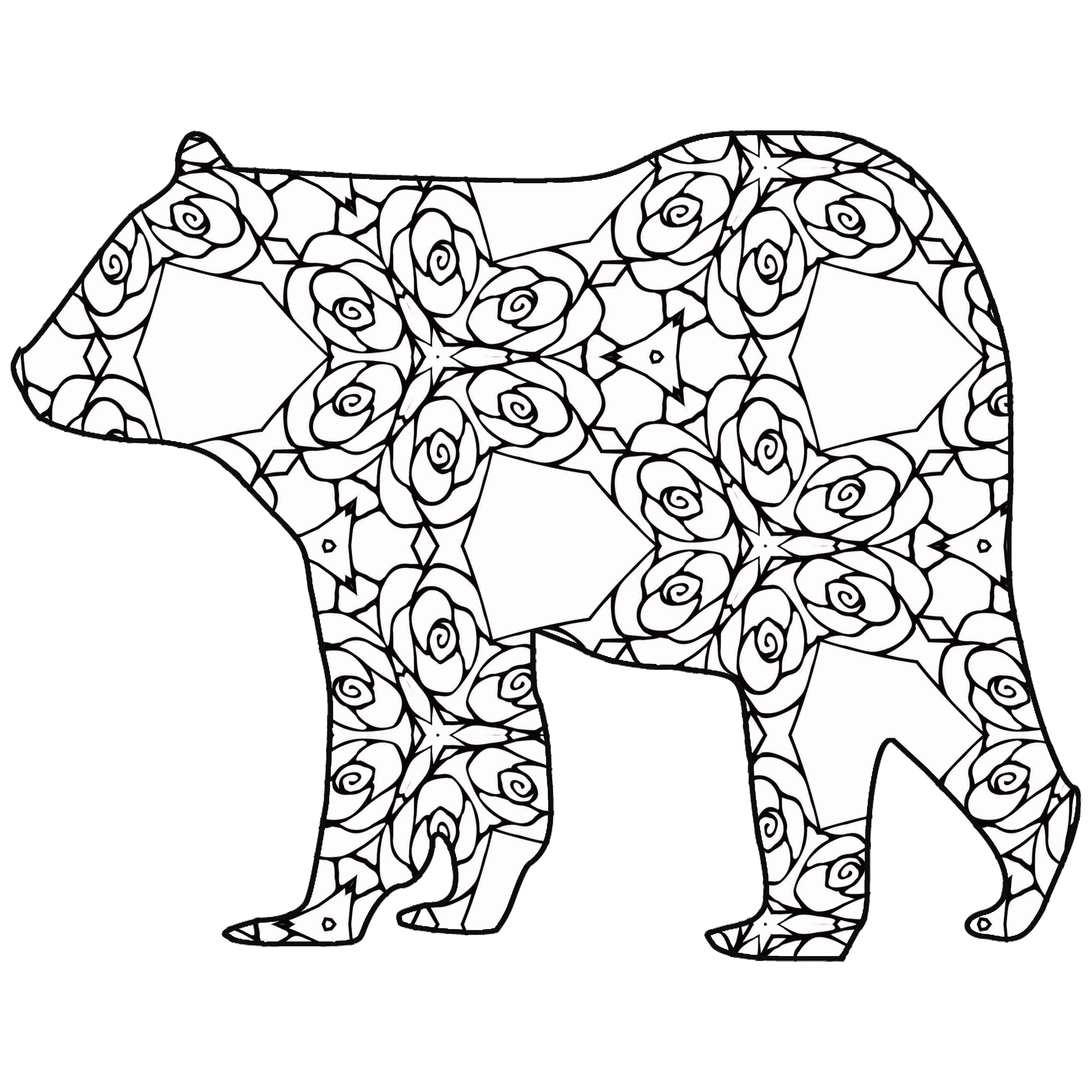 4500x4500 30 Free Coloring Pages A Geometric Animal Coloring Book Just
