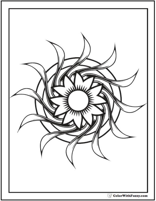 590x762 Geometric Coloring Pages To Print And Customize