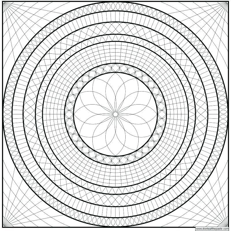 800x800 Geometric Coloring Sheet Geometric Coloring Free Mandala Geometric