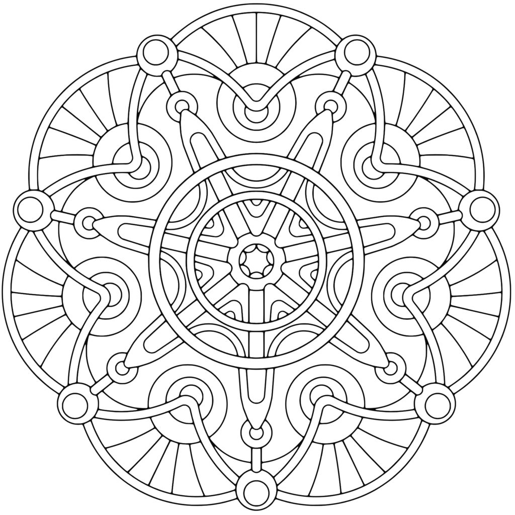 1024x1024 Mandala Coloring Pages Free