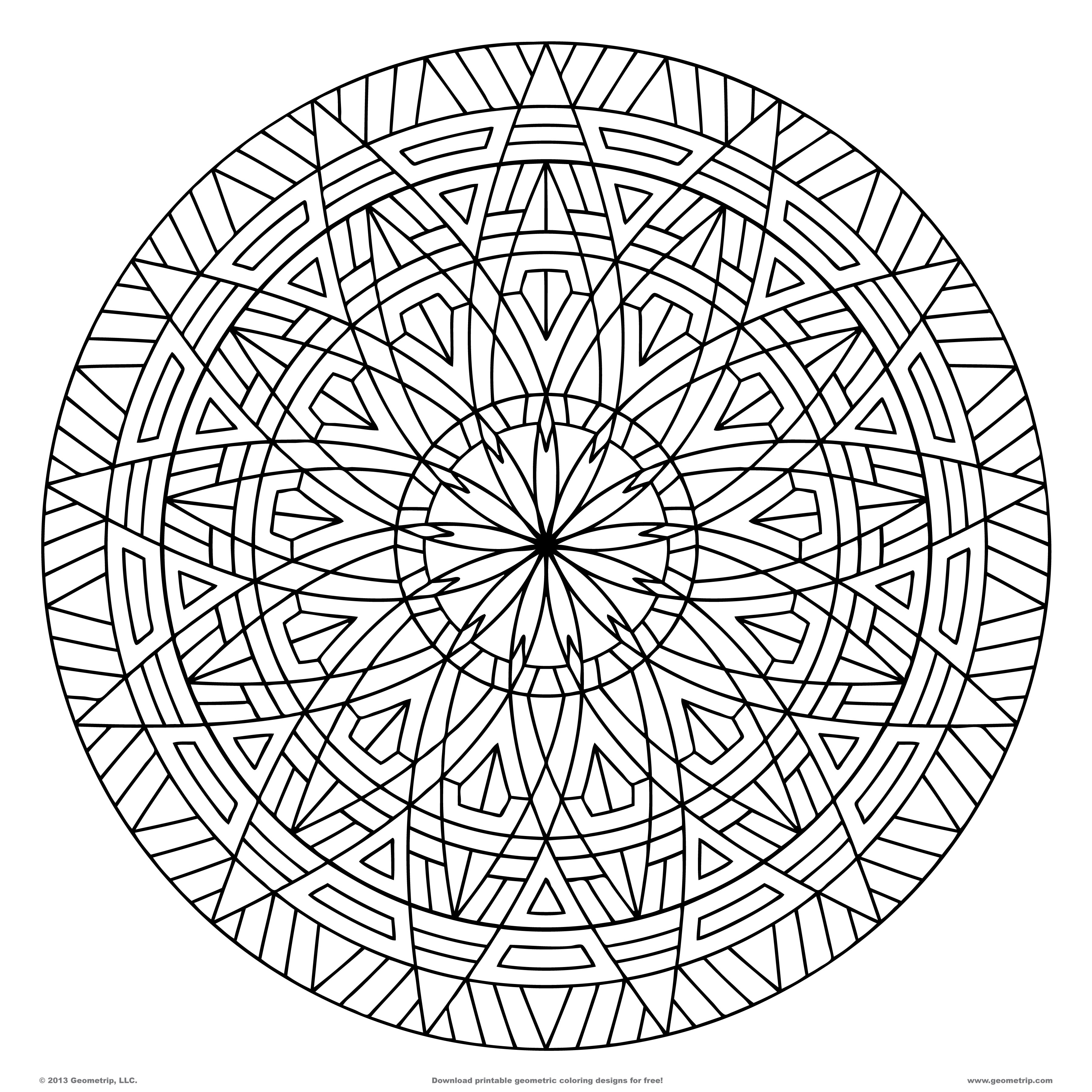 3600x3600 Great Geometric Pattern Coloring Pages For Adults