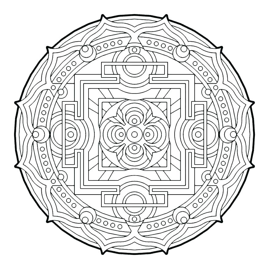 878x878 Sacred Geometry Coloring Pages Maycrutex