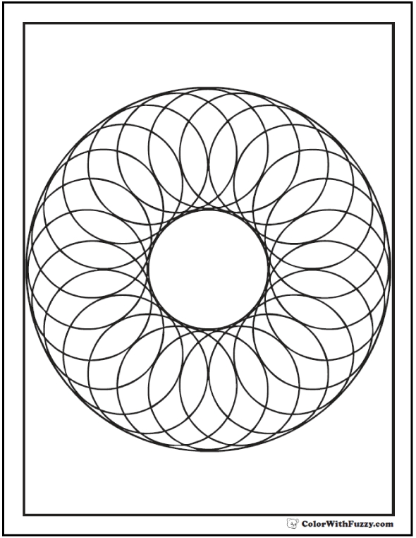 Circle Shape Coloring Page Geometric Shapes Coloring Pages Circle 590x762 Circle Shape Coloring Page Geometric Shapes Coloring Pages Circle