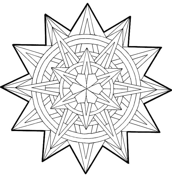 599x618 Geometric Coloring Pages 360coloringpages