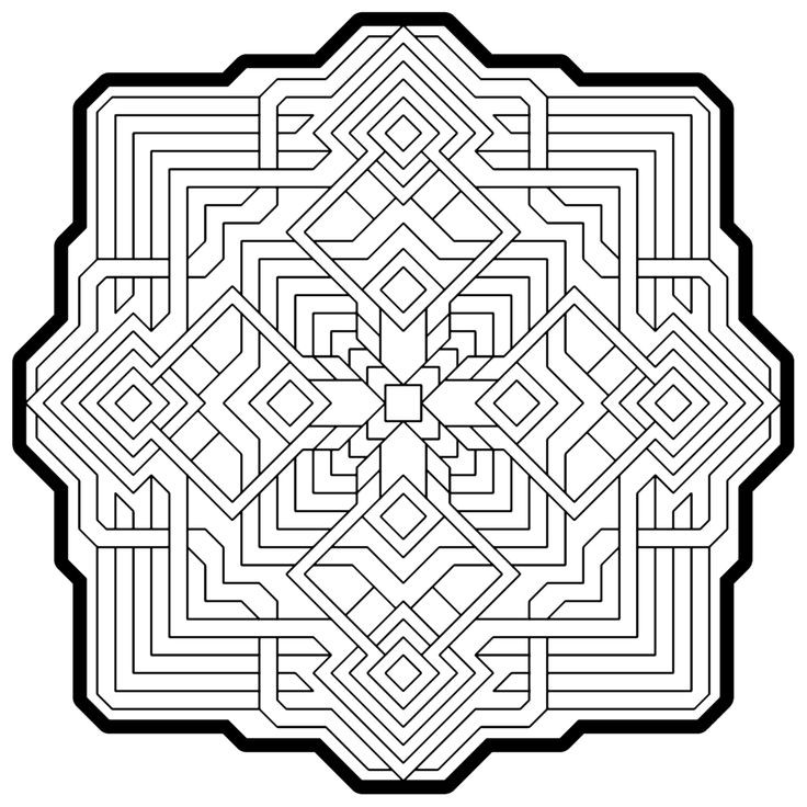 736x736 Geometric Coloring Pages Copy 73 Best Geometric Designs