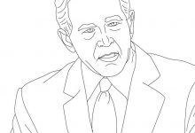 President George H Bush Coloring Page 220x150 President George H Bush Coloring Page