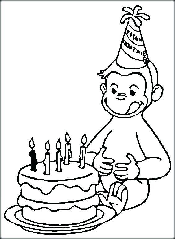 565x768 Curious George Color Pages Curious Coloring Pages Color Birthday