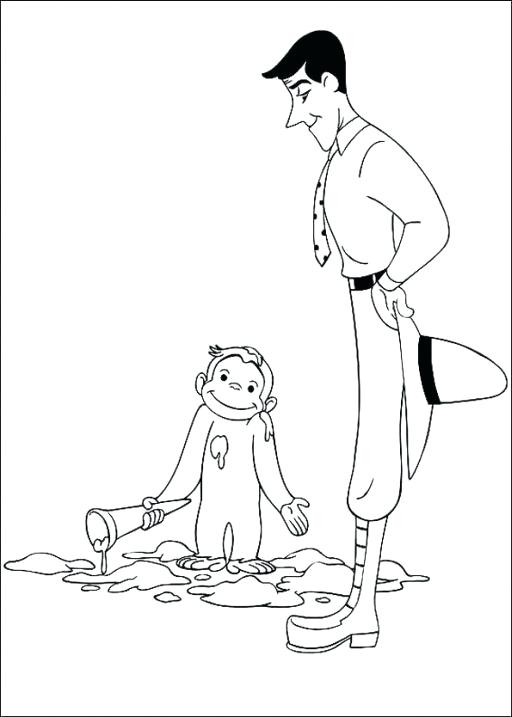 Curious George Coloring Pages Free To Print Kids Coloring 512x717 Curious George Coloring Pages Free To Print Kids Coloring