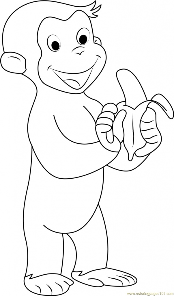 Curious George Coloring Pages 603x1024 Curious George Coloring Pages