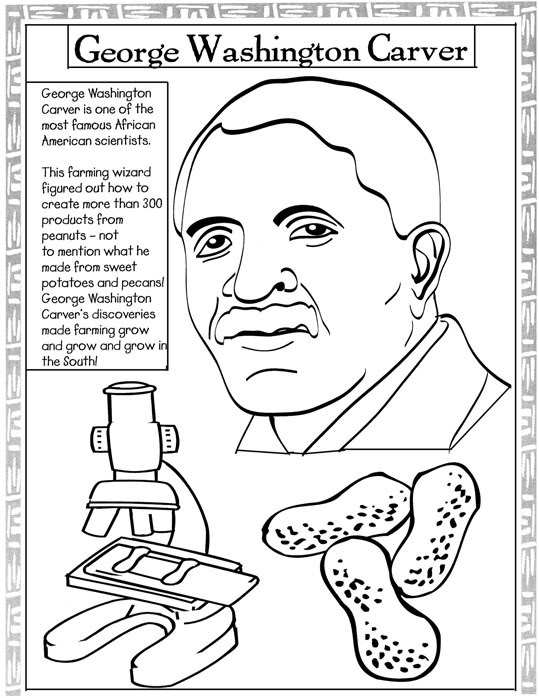 George Washington Carver Coloring Activities 539x698 George Washington Carver Coloring Activities