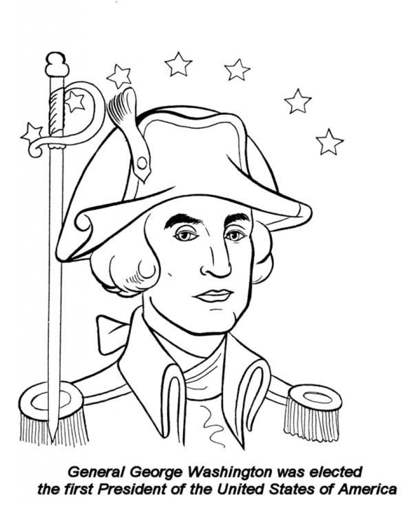 837x1024 George Washington Coloring Page Perfect Pages Printable Gallery