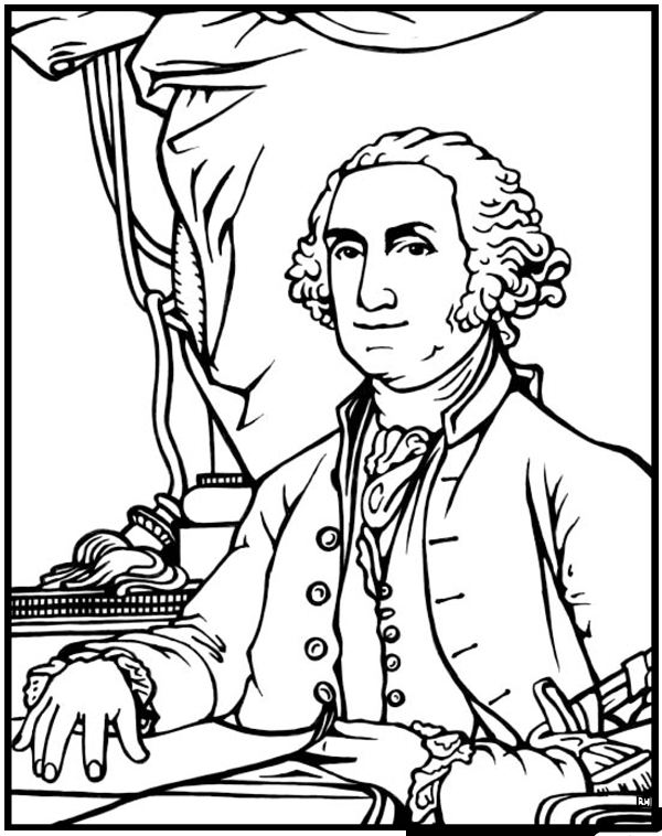 600x758 George Washington Coloring Pages Printable