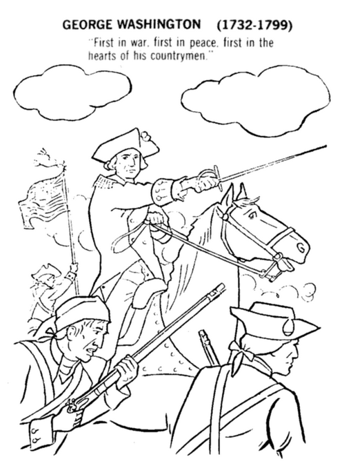 496x675 Printable George Washington Coloringpage
