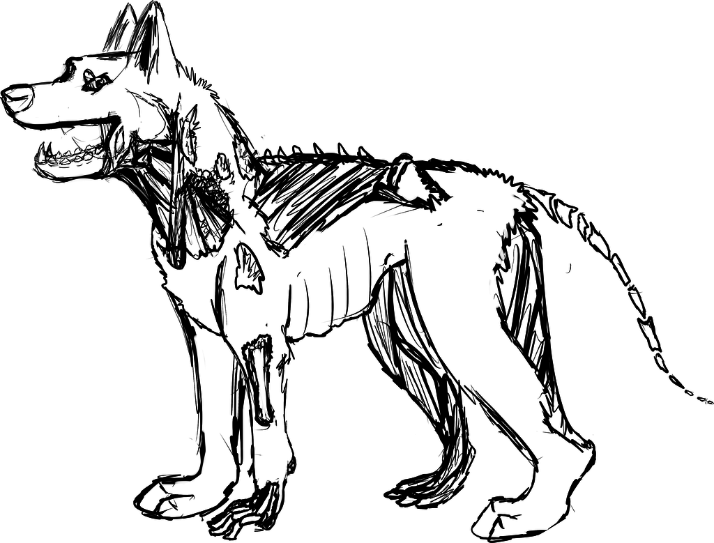 Zombie German Shepherd Coloring Pages 1024x779 Zombie German Shepherd Coloring Pages