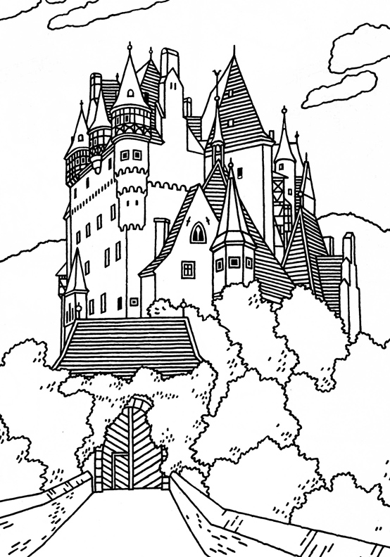 German Castle Drawing 554x792 German Castle Drawing