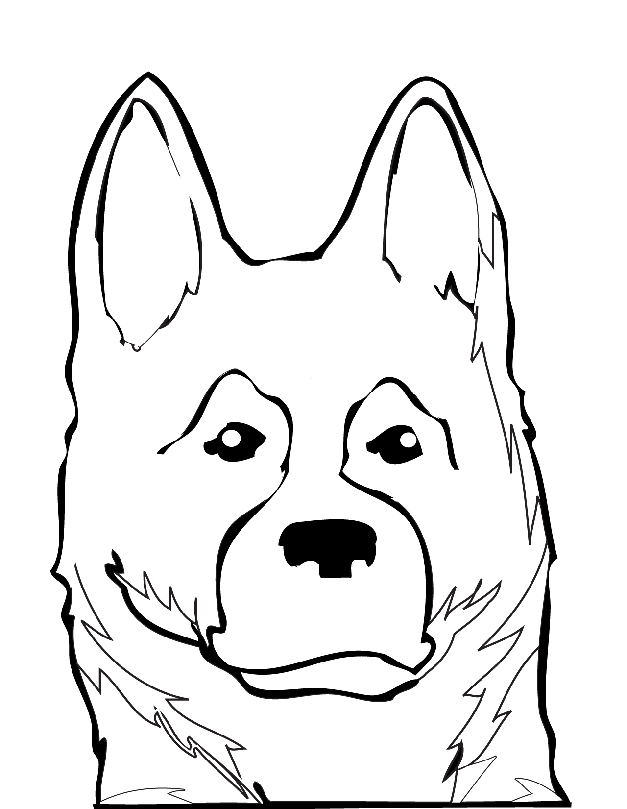 German Shepherd Coloring Page 1280x1651 German Shepherd Coloring Page