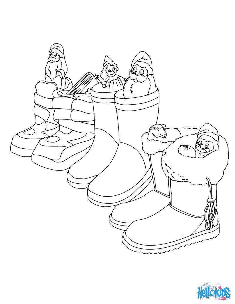 German Boots Filled With Gifts Coloring Pages 821x1061 German Boots Filled With Gifts Coloring Pages