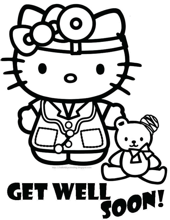 708x919 Get Well Coloring Pages Together With Teddy Bear Get Well Soon