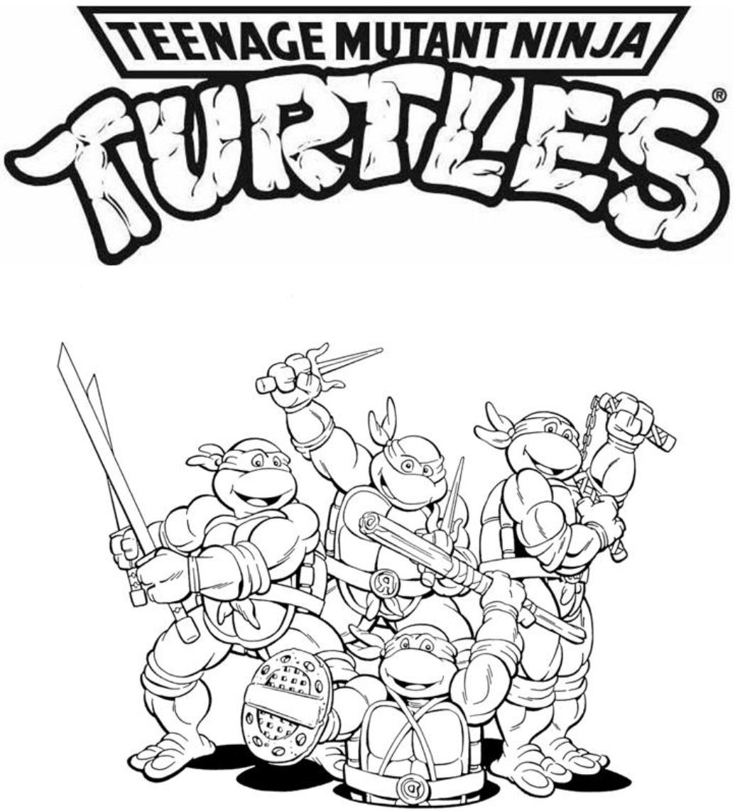 1035x1142 Huge Gift Ninja Turtles Coloring Pages To Prin