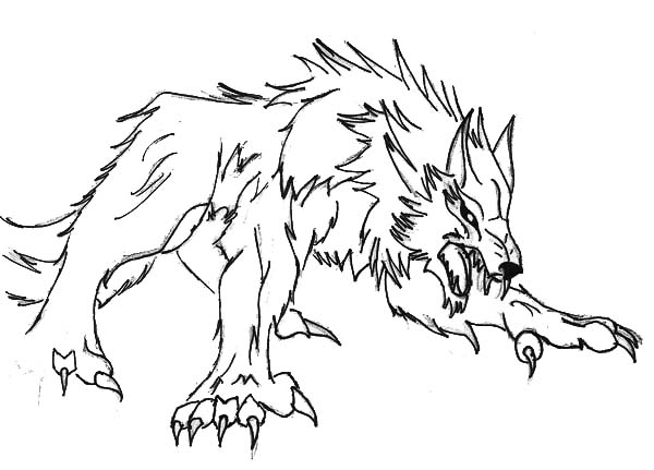600x431 Werewolves Coloring Pages Werewolf Coloring Pages Getcoloringpages