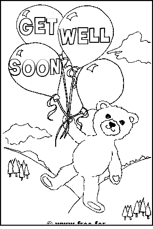 Get Well Soon Card Coloring Pages 316x471 Get Well Soon Card Coloring Pages