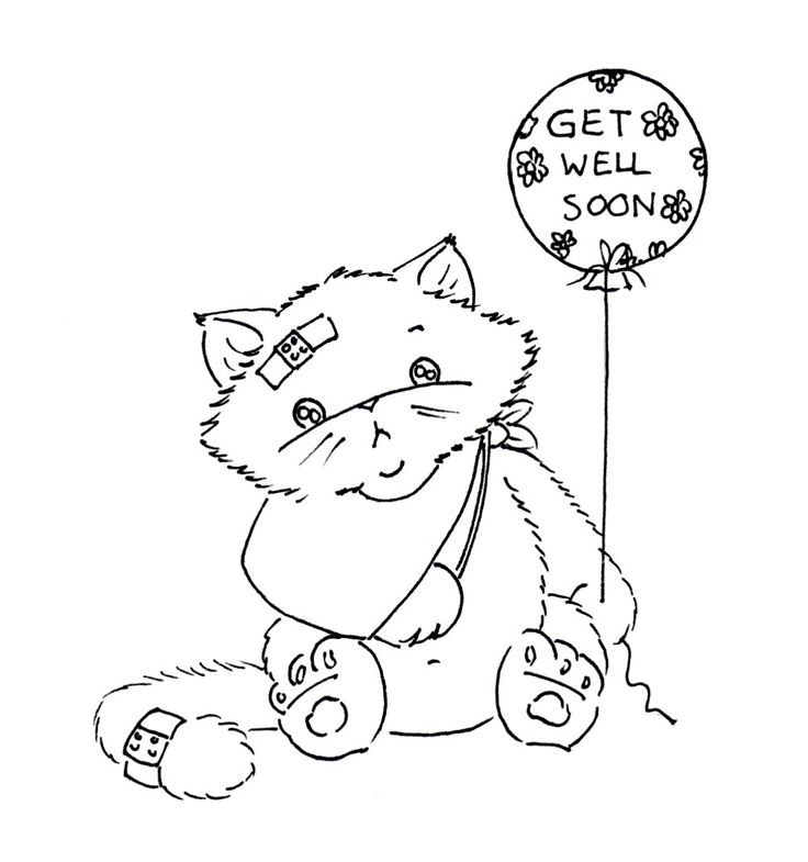736x785 Get Well Soon Card Coloring Pages Zuckett