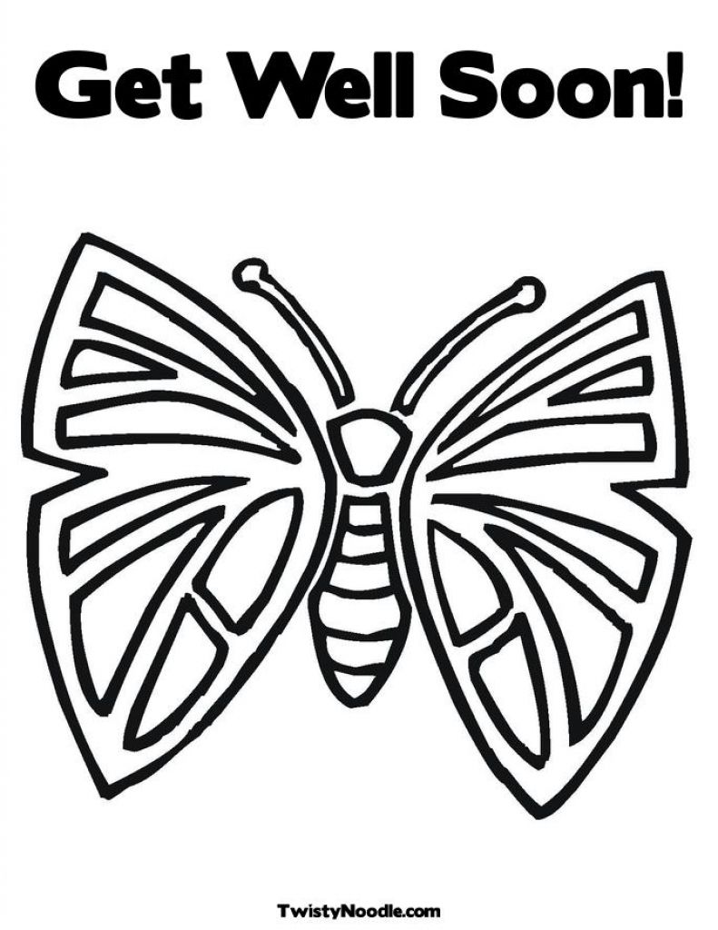 Butterfly Get Well Soon Coloring Pages Considerate And Caring 791x1024 Butterfly Get Well Soon Coloring Pages Considerate And Caring