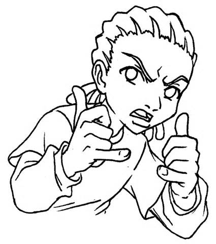 Boondocks Coloring Pages 425x480 Boondocks Coloring Pages