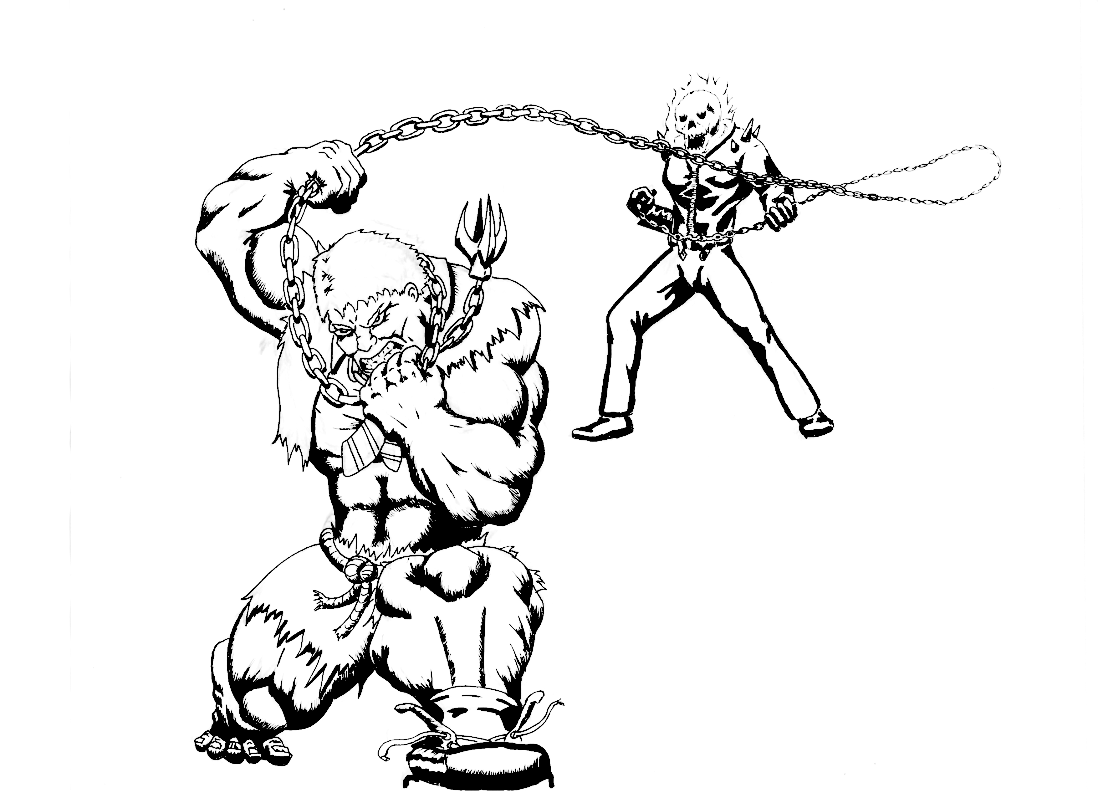 Ghost Rider Coloring Pages