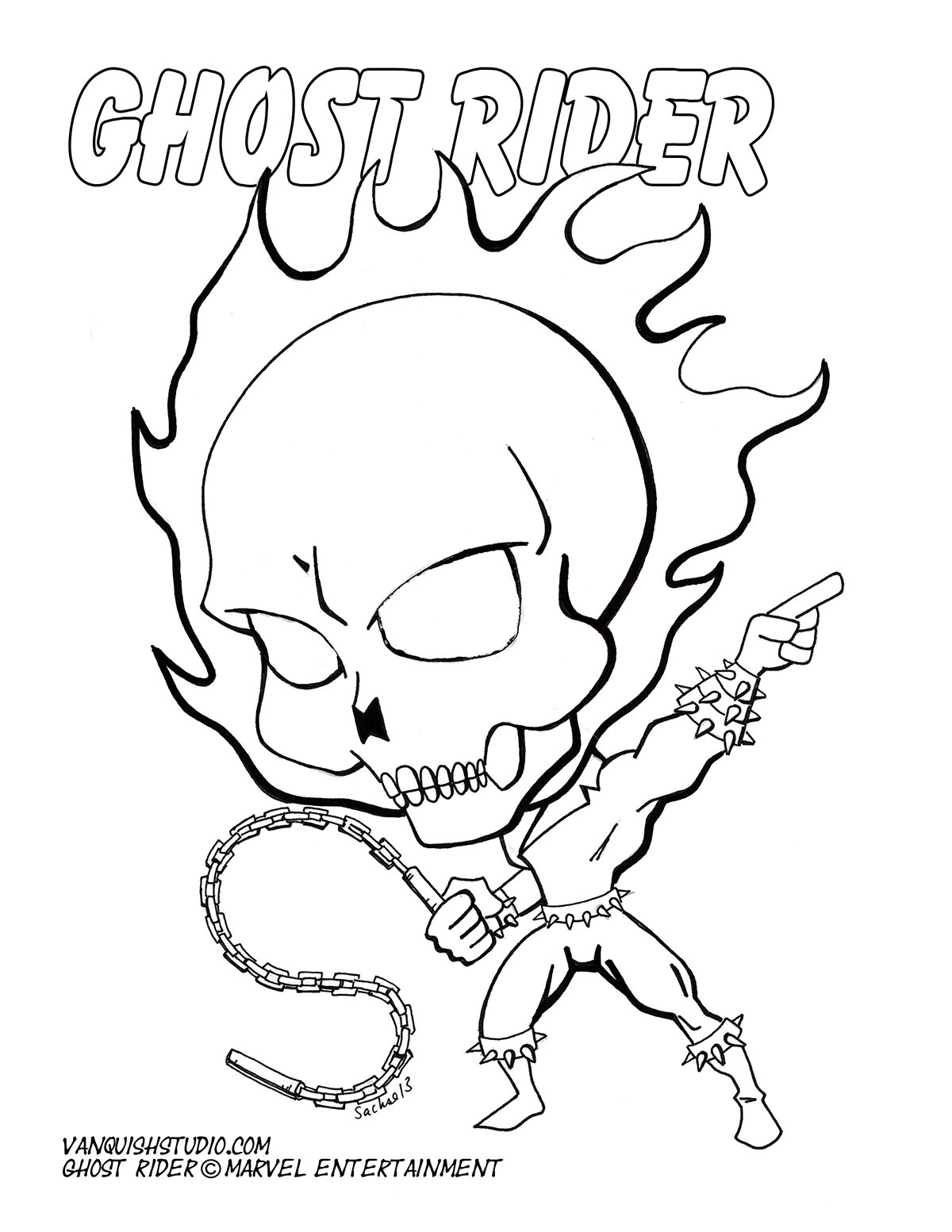 Ghost Rider Coloring Page Vanquish Studio 1200x1553 Ghost Rider Coloring Page Vanquish Studio