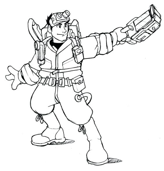 564x590 Ghostbusters Coloring Page For Kids Pin By On Coloring Pages