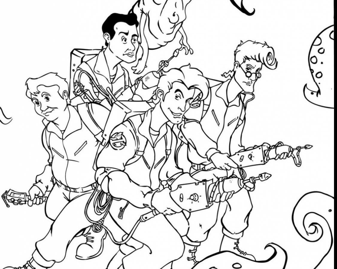 1126x900 Ghostbusters Coloring Pages Printable General Sheet Free Book High