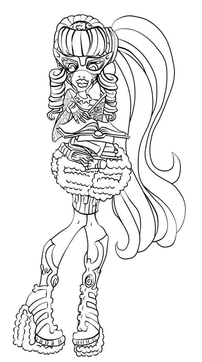 650x1161 Ghoulia Yelps Ghouls Rule Coloring Page Monster High Coloring