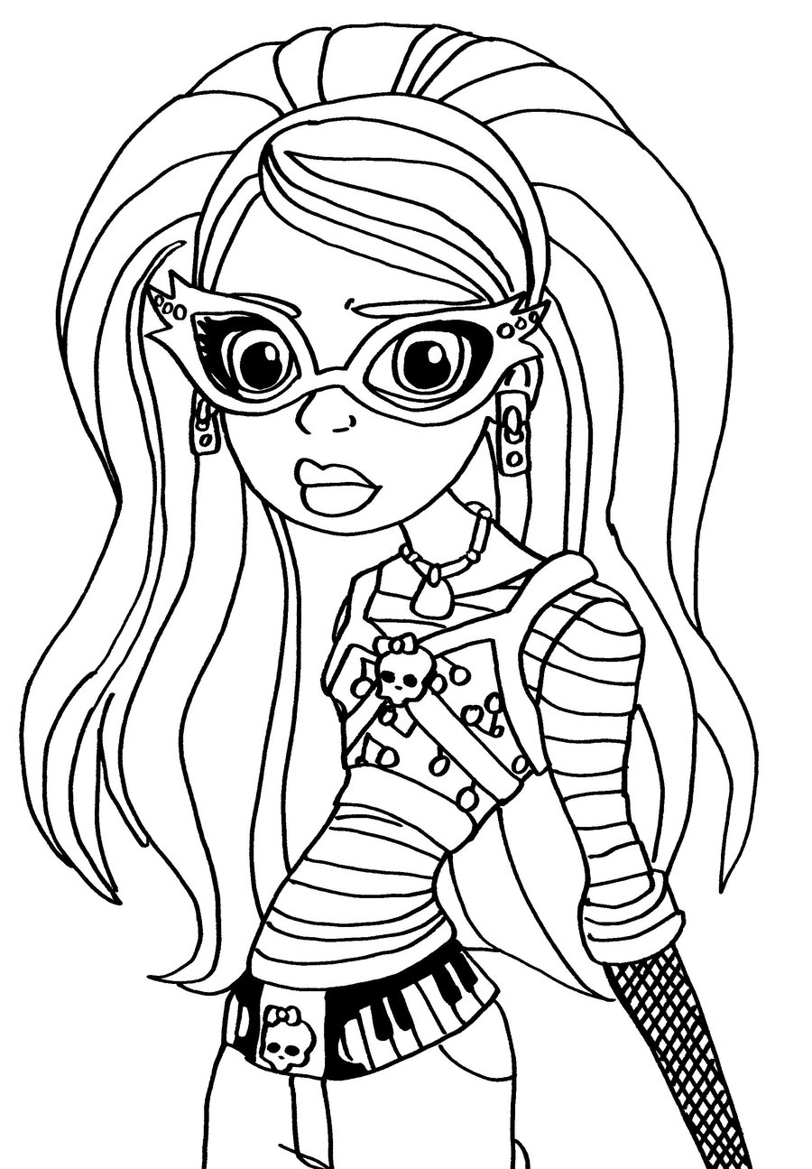 900x1295 Monster High Ghoulia Coloring Pages