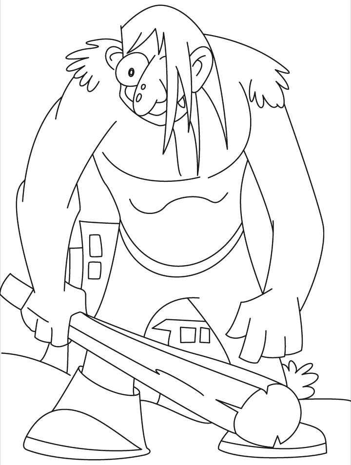 720x954 Giant Coloring Pages This Giant Really In A Bad Mood Coloring