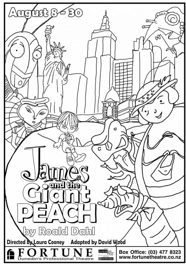 640x909 James And The Giant Peach Colouring Pages 278591 Giant Coloring