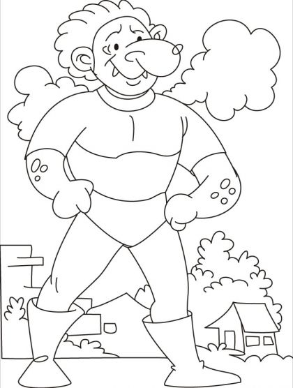 420x556 Come, Test Your Strength Says The Tarzan Giant Coloring Pages
