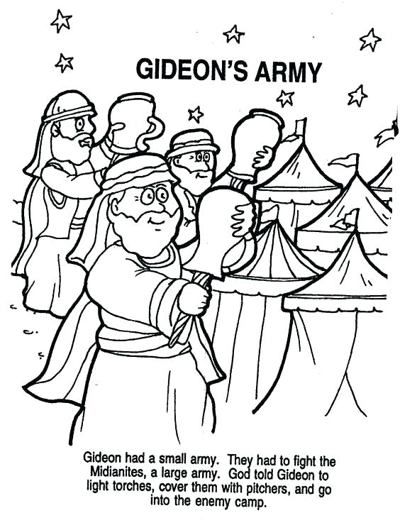 564x747 Gideon Coloring Page Coloring Pages Coloring Page Bible Story