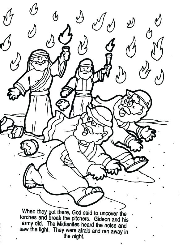 618x792 Gideon Coloring Pages Coloring Pages Story Of Coloring Pages