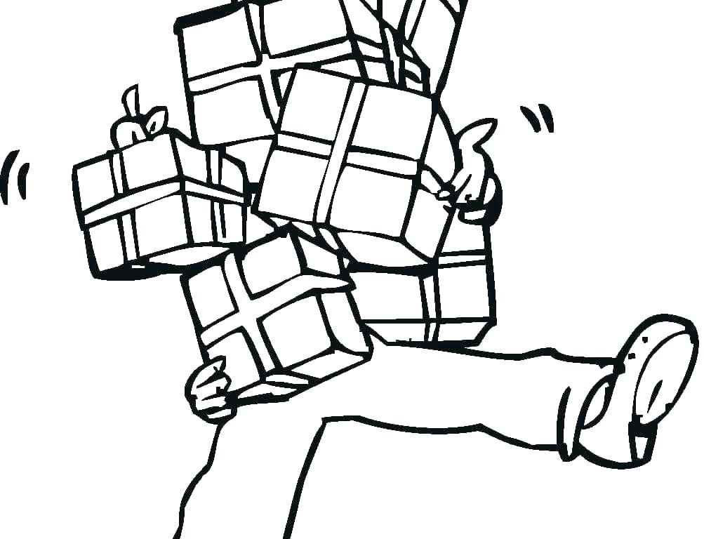 1003x768 Present Coloring Page Or Present Coloring Page Big Presents