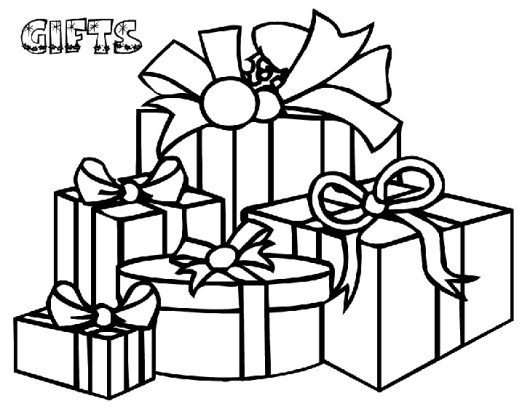 530x409 Children Christmas Gifts And Christmas Tree Christmas Coloring