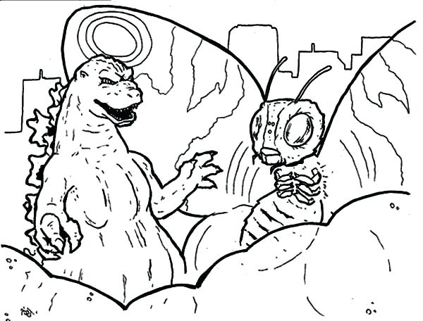 600x456 Godzilla Coloring Pages Coloring Book Printable Coloring Pages