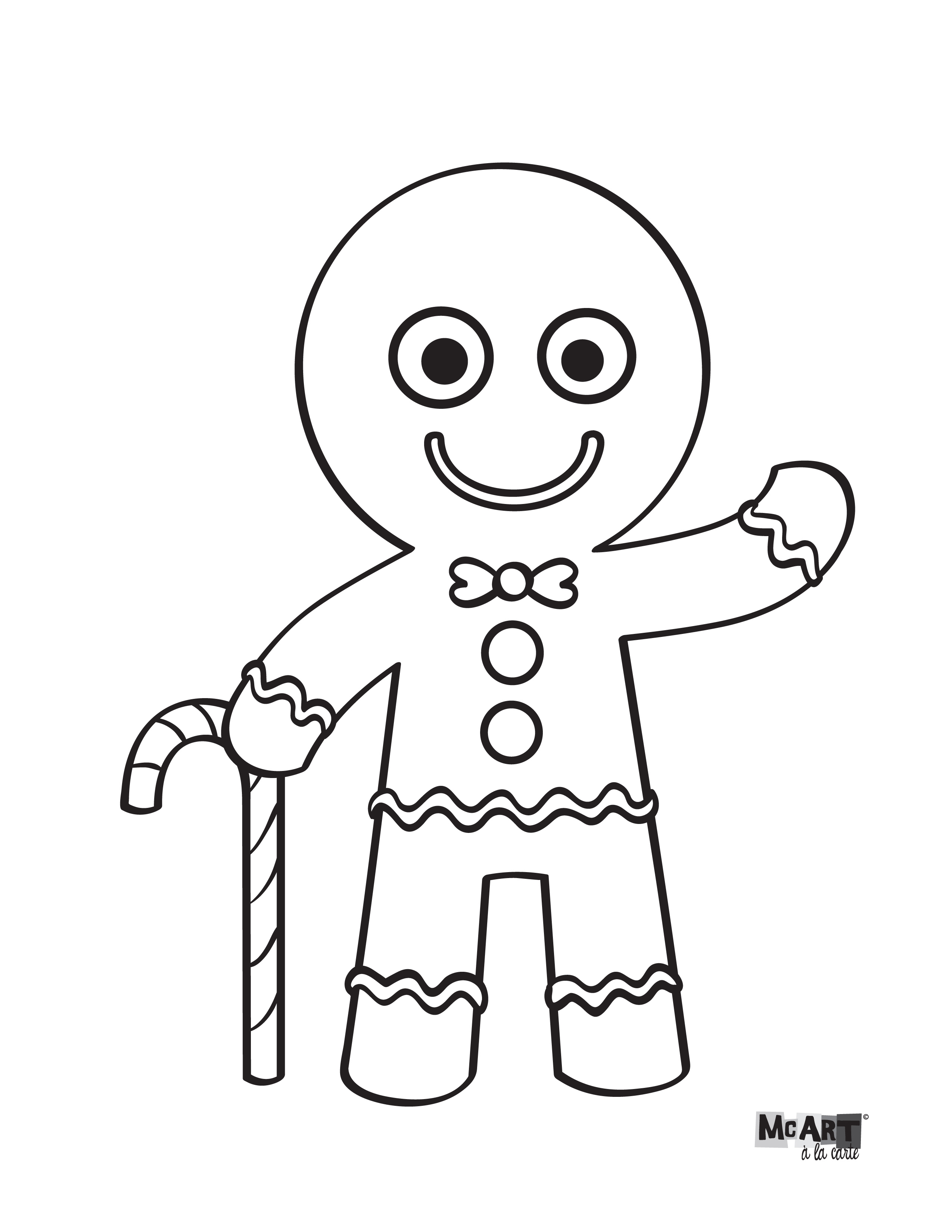 2550x3300 Gingerbread Man Coloring Pages