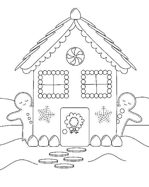 Home Of Gingerbread Coloring Pages 494x618 Home Of Gingerbread Coloring Pages