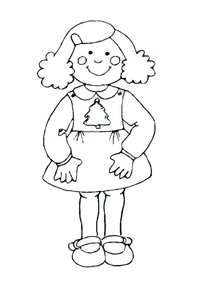 Gingerbread Girl Coloring Page