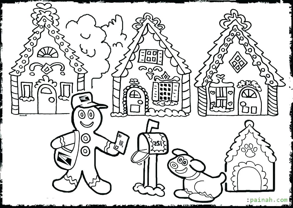 1024x728 Gingerbread Girl Coloring Pages Gingerbread Coloring Page Blank