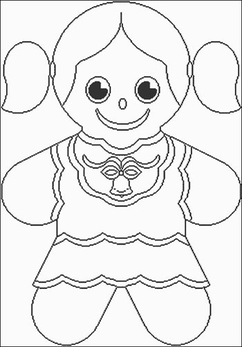 350x502 Gingerbread Girl Coloring Page Girl Coloring Page Download