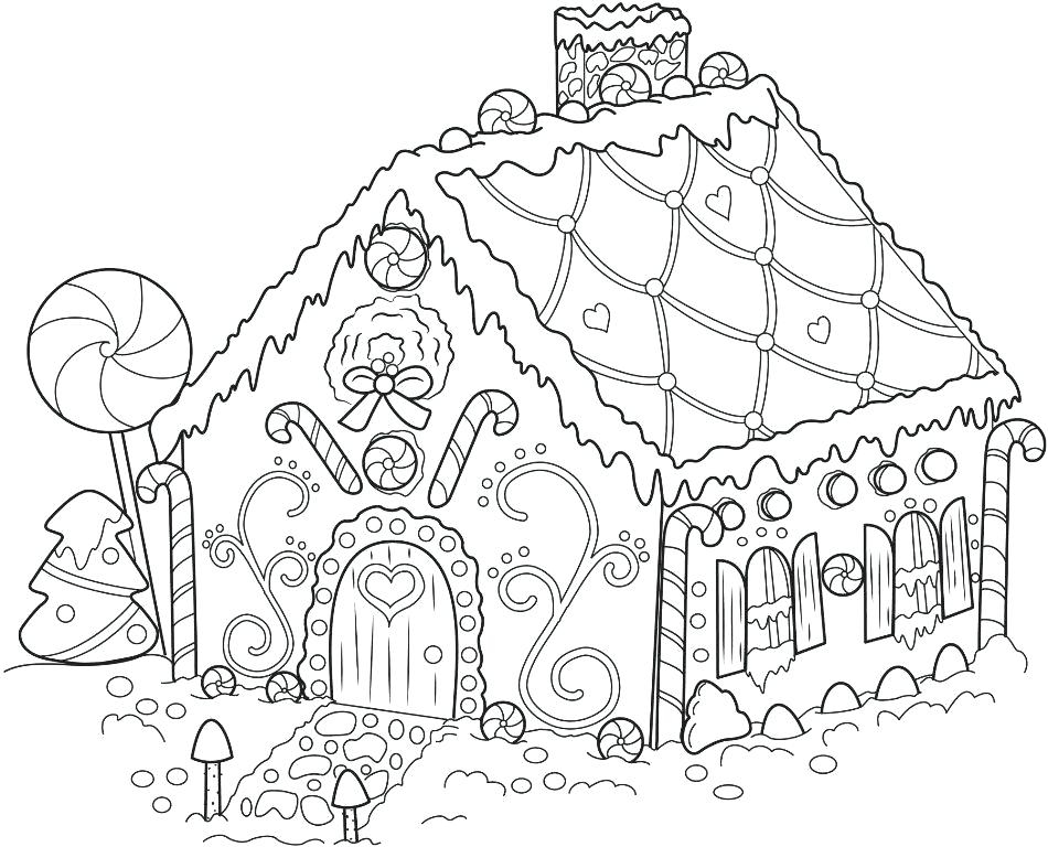 950x768 Candy House Coloring Pages Gingerbread House Coloring Pages